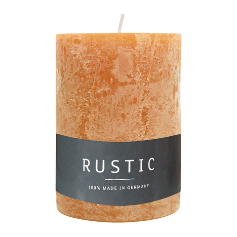 RUSTIC Kerze Natur, 80x70 mm, WENZEL, 34h