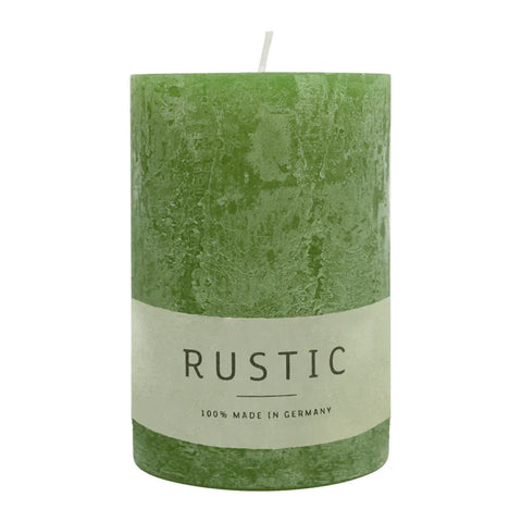 RUSTIC Kerze Olive, 80/60 mm, WENZEL, 25h