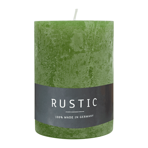 RUSTIC Kerze Olive, 80x70 mm, WENZEL, 34h