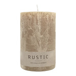 RUSTIC Stumpenkerze Sahara, 110/70 mm, WENZEL, Brenndauer 51h, selbstverlöschend