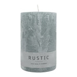 RUSTIC Stumpenkerze Silbergrau, 110/70 mm, WENZEL, Brenndauer 51h, selbstverlöschend