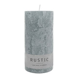 RUSTIC Kerze Silbergrau, 140/70 mm, WENZEL, 69h