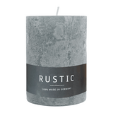 RUSTIC Kerze Silbergrau, 80x70 mm, WENZEL, 34h