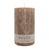 RUSTIC Kerze Stein, 140/80 mm, WENZEL, 76h