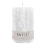 RUSTIC Stumpenkerze Weiß, 110/70 mm, WENZEL, Brenndauer 51h, selbstverlöschend