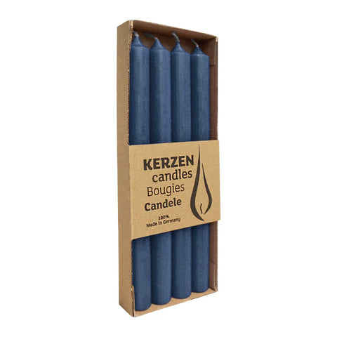 RUSTIC Stabkerzen Nachtblau, 250/22 mm, WENZEL, 10h, 4 St.
