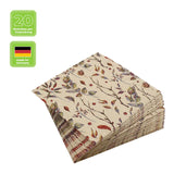 Recyclingservietten „Colored Leaves“, 33x33 cm, 2-lagig, Home Fashion®, 20 Stück - luterne.shop