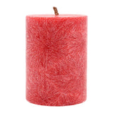 Stumpenkerze aus Stearin, Rot, 50/65 mm, 100% pflanzlicher Wachs, KERZENFARM HAHN, Brenndauer ca. 15h - luterne.shop
