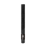 Marble Rustik Stabkerzen Schwarz 250/35 mm – 25h Brenndauer