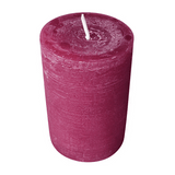Wiedemann Rustik Stumpenkerze 100 x 68 mm in Berry – Rußarm, durchgefärbt & ideal für stilvolle Dekoration
