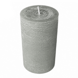 Wiedemann Rustik Stumpenkerze 190x100 mm in Betongrau – Rußarm, durchgefärbt & ideal für stilvolle Dekoration