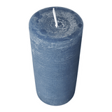 Wiedemann Rustik Stumpenkerze 120x58 mm in Graublau – Rußarm, durchgefärbt & ideal für stilvolle Dekoration