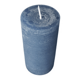 Wiedemann Rustik Stumpenkerze 130/68 mm in Graublau – Rußarm, durchgefärbt & ideal für stilvolle Dekoration