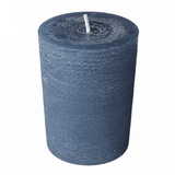 Wiedemann Rustik Stumpenkerze 140x100 mm in Graublau – Rußarm, durchgefärbt & ideal für stilvolle Dekoration