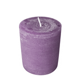 Wiedemann Rustik Stumpenkerze 80x68 mm in Mauve – Rußarm, durchgefärbt & ideal für stilvolle Dekoration