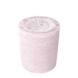 Wiedemann Rustik Stumpenkerze 80x68 mm in Rosé – Rußarm, durchgefärbt & ideal für stilvolle Dekoration
