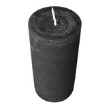 Wiedemann Rustik Stumpenkerze 130/68 mm in Schwarz – Rußarm, durchgefärbt & ideal für stilvolle Dekoration