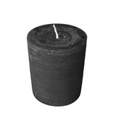 Wiedemann Rustik Stumpenkerze 80x68 mm in Schwarz – Rußarm, durchgefärbt & ideal für stilvolle Dekoration