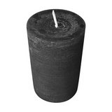 Wiedemann Rustik Stumpenkerze 90x58 mm in Schwarz – Rußarm, durchgefärbt & ideal für stilvolle Dekoration