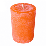 Wiedemann Rustik Stumpenkerze 140x100 mm in Soft Orange – Rußarm, durchgefärbt & ideal für stilvolle Dekoration