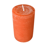Wiedemann Rustik Stumpenkerze 130 x 78 mm in Soft Orange – Rußarm, durchgefärbt & ideal für stilvolle Dekoration