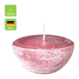 Schwimmkerzen, Antikrosa, Rustic, WENZEL, 80/35 mm, Brenndauer ca. 7h, 4 Stück - luterne.shop