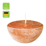 Schwimmkerzen, Safran, Rustic, WENZEL, 80/35 mm, Brenndauer ca. 7h, 4 Stück - luterne.shop