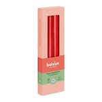 Spitzkerzen, Zartes Rot, BOLSIUS Essentials, 24/245 mm, Brenndauer ca. 7h, 4 Stück pro Verpackung