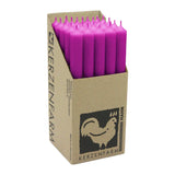 Stabkerzen Fuchsia, 250/22 mm, KERZENFARM HAHN, Brenndauer 12h, 25 St.