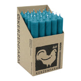 Stabkerzen Ozeanblau, 180/22 mm, KERZENFARM HAHN, Brenndauer 8h, 25 St.