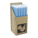Stabkerzen Pastellblau, 250/22 mm, KERZENFARM HAHN, Brenndauer 12h, 25 St.