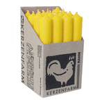 Stabkerzen Gelb, 180/28 mm, KERZENFARM HAHN, Brenndauer 12h, 16 St.