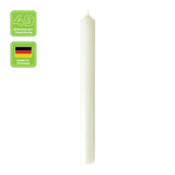 49 Stabkerzen Elfenbein, 180/13 mm, KERZENFARM HAHN, 2,5h, 49 St.