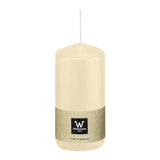 Stumpenkerze aus Paraffin, Bisquit, Wiedemann, 200/78 mm, Brenndauer ca. 119h - luterne.shop