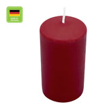 Stumpenkerze aus Paraffin, Bordeaux, Wiedemann, 100/58 mm, Brenndauer ca. 33h - luterne.shop
