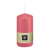 Stumpenkerze aus Paraffin, Erdbeerrosa, Wiedemann, 130/68 mm, Brenndauer ca. 52h - luterne.shop
