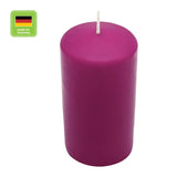 Stumpenkerze aus Paraffin, Erika, WENZEL, 130/70 mm, Brenndauer ca. 61h, selbstverlöschend - luterne.shop