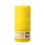 Stumpenkerze aus Paraffin, Gelb, Country, 65/135 mm, KERZENFARM HAHN, Brenndauer ca. 54h