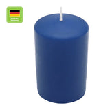 Stumpenkerze aus Paraffin, Nachtblau, WENZEL, 80/60 mm, Brenndauer ca. 27h, selbstverlöschend - luterne.shop