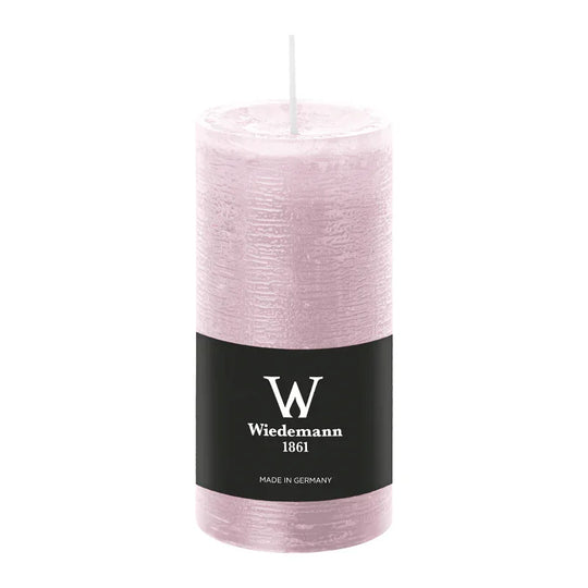 Marble Rustik Stumpenkerze Rosé, 120/58 mm, Wiedemann, Brenndauer 42h, durchgefärbt