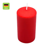 Stumpenkerze aus Paraffin, Rot, Wiedemann, 100/58 mm, Brenndauer ca. 33h - luterne.shop