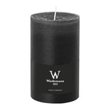 Marble Rustik Kerze Schwarz, 130/78 mm, Wiedemann, 63h