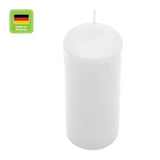 Stumpenkerze aus Paraffin, Weiß, Wiedemann, 150/58 mm, Brenndauer ca. 54h - luterne.shop