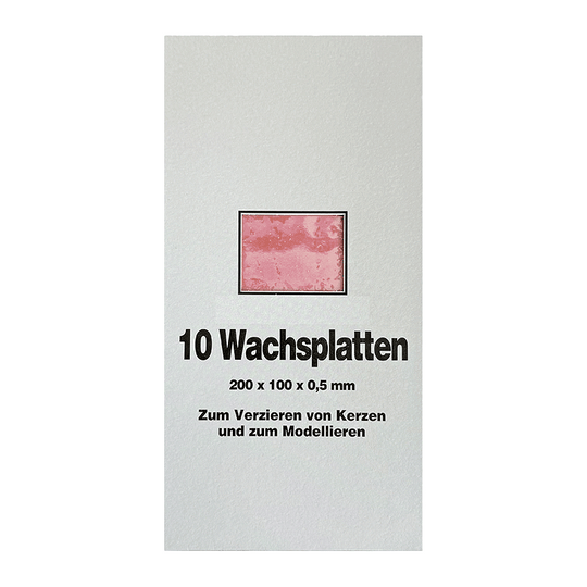 Wachsplatten Altrosa, Zengerle, 200 x 100 x 0,5 mm, 10 St.