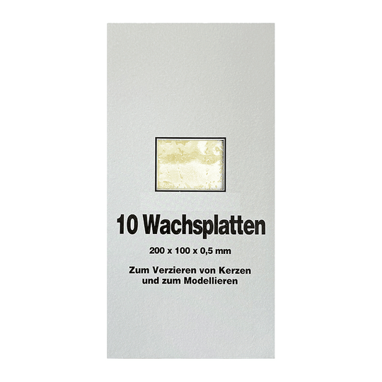 Wachsplatten Elfenbein, Zengerle, 200 x 100 x 0,5 mm, 10 St.
