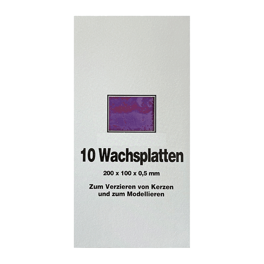 Wachsplatten Flieder, Zengerle, 200 x 100 x 0,5 mm, 10 St.