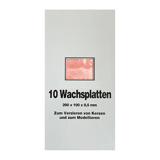 Wachsplatten Haut, Zengerle, 200 x 100 x 0,5 mm, 10 St.