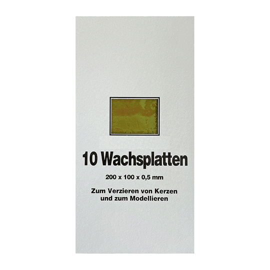 Wachsplatten Kiwi, Zengerle, 200 x 100 x 0,5 mm, 10 St.
