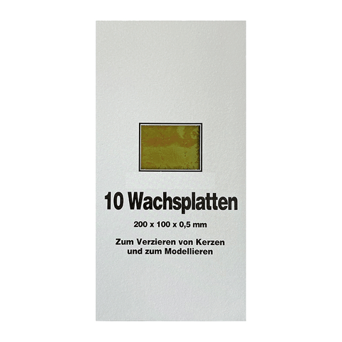 Wachsplatten Kiwi, Zengerle, 200 x 100 x 0,5 mm, 10 St.