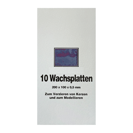 Wachsplatten Kobalt, Zengerle, 200 x 100 x 0,5 mm, 10 St.